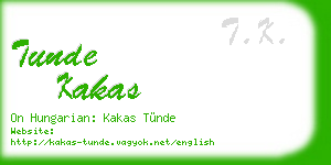 tunde kakas business card